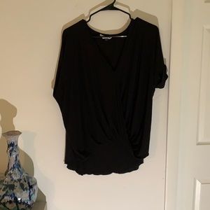 Cute black top with draping detail